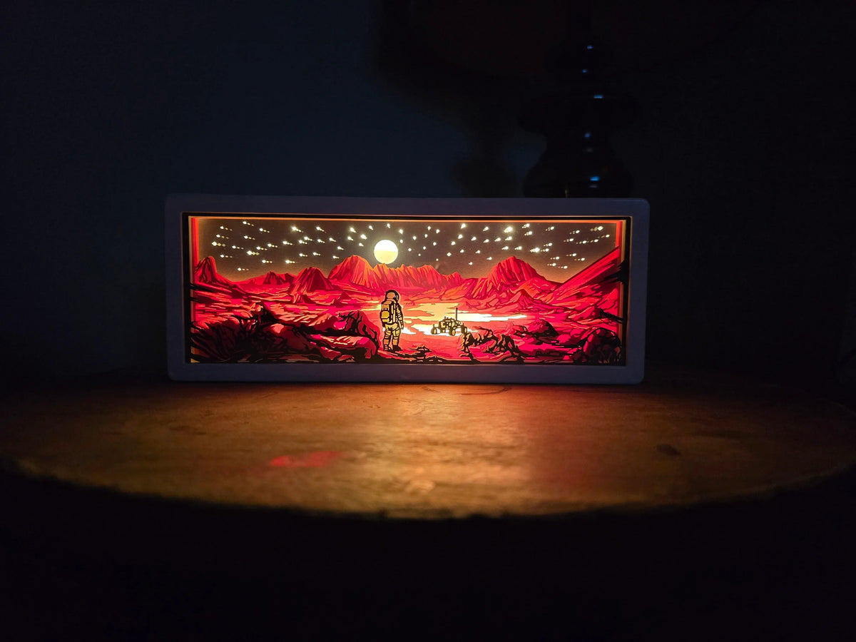 Walking on Mars 3D Paper Light