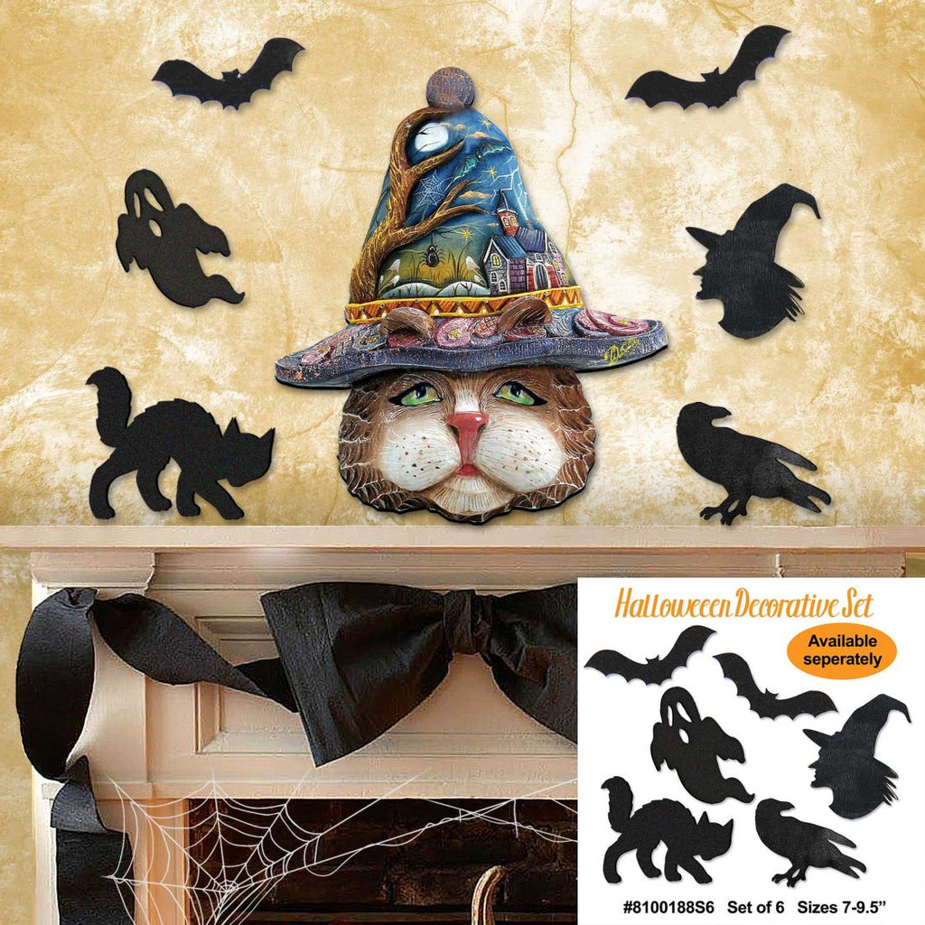 Halloween Eve Cat Halloween Door Decor by G. DeBrekht - Thanksgiving Halloween Decor - 8161039H