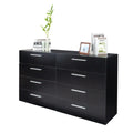 Wood 4 / 8 Drawer Dresser Bedroom Furniture Chest of Double Drawers Cabinet