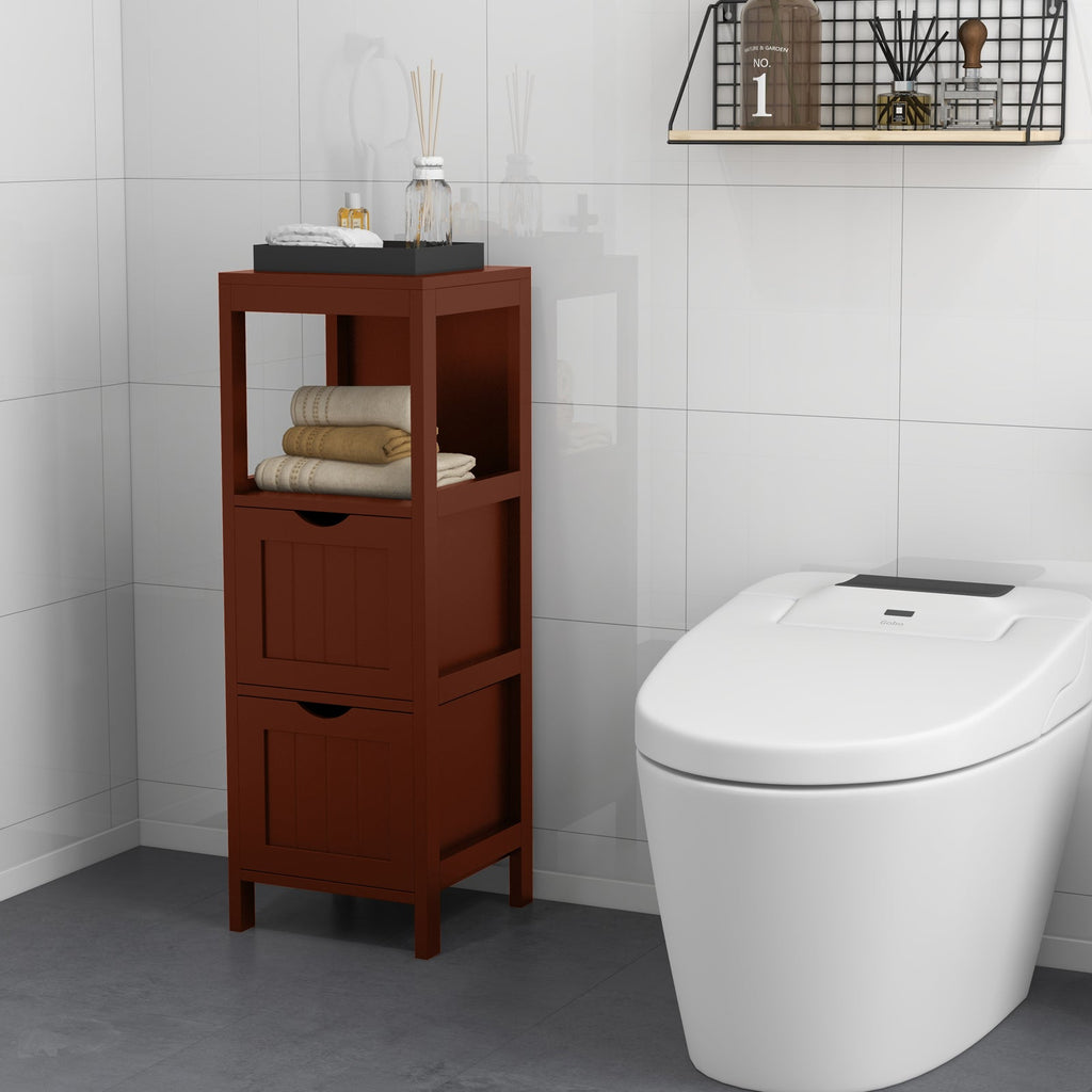 Freestanding Storage Cabinet with 2 Removable Drawers for Bathroom