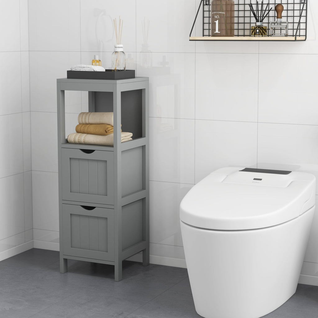 Freestanding Storage Cabinet with 2 Removable Drawers for Bathroom