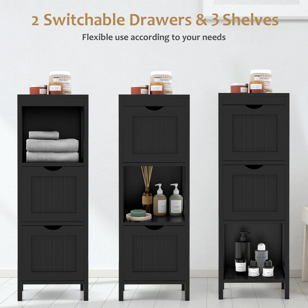 Freestanding Storage Cabinet with 2 Removable Drawers for Bathroom