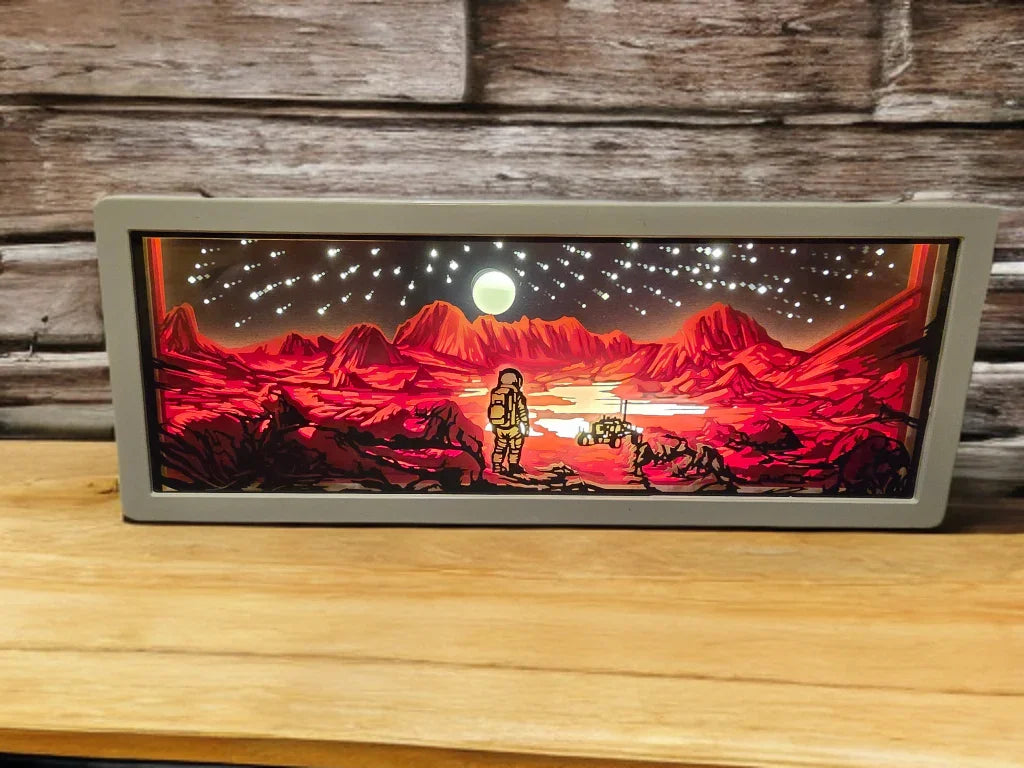 Walking on Mars 3D Paper Light