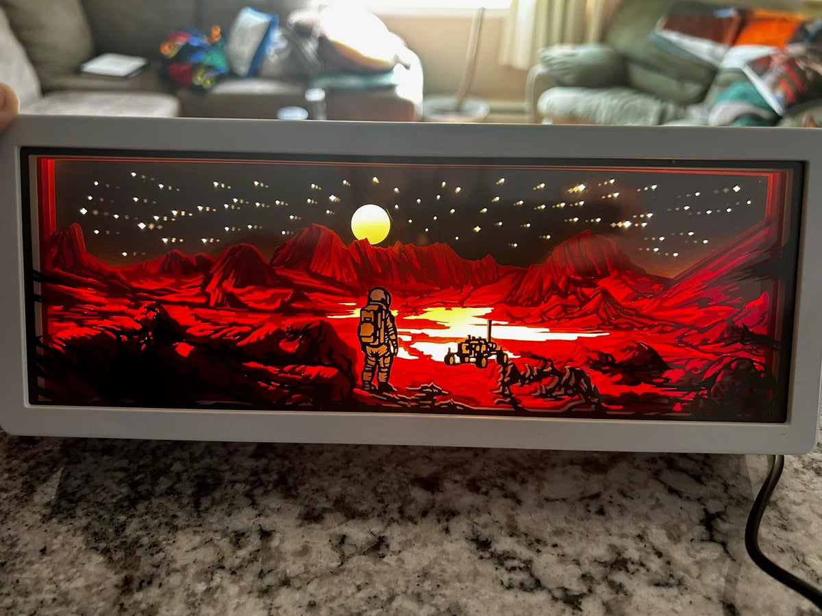 Walking on Mars 3D Paper Light