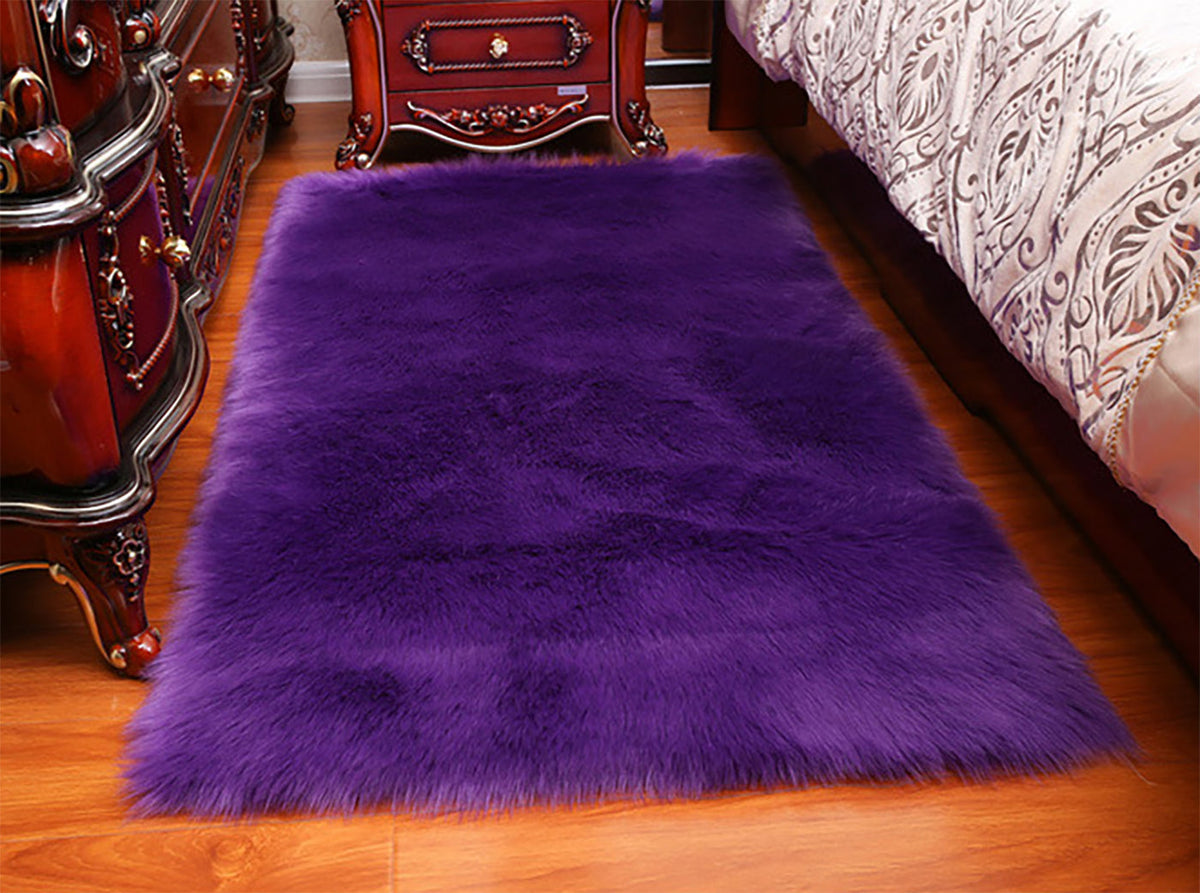 Thicken Faux Fur Rugs Plush Carpet area rug options of 4 colors 3 sizes