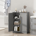 Bathroom Floor Storage Cabinet with 2 Doors and Adjustable Shelves