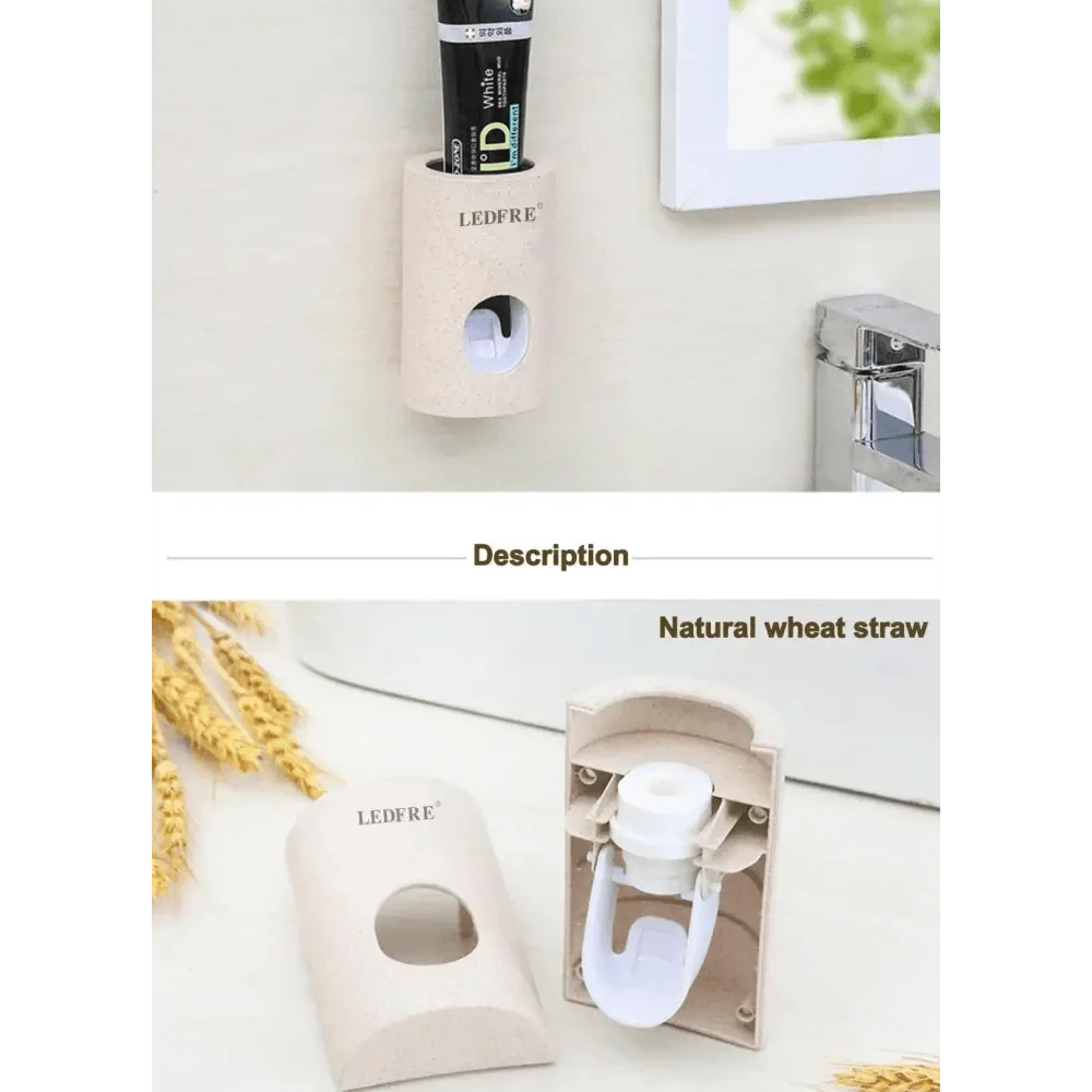 Easy Home Toothpaste Dispenser Squeezer Pasta Toothbrush Holder Wall Mounted Bathroom  Products  Accessories