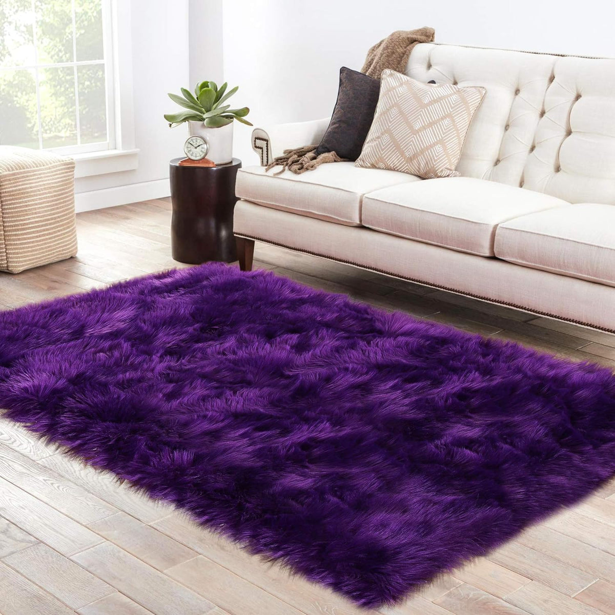 Thicken Faux Fur Rugs Plush Carpet area rug options of 4 colors 3 sizes